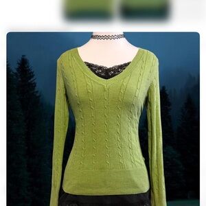 Old Navy Olive V-Neck Sweater